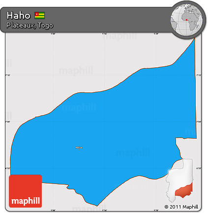 Political Simple Map of Haho, cropped outside