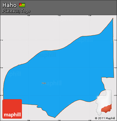 Political Simple Map of Haho, cropped outside
