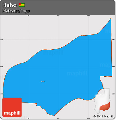Political Simple Map of Haho, cropped outside
