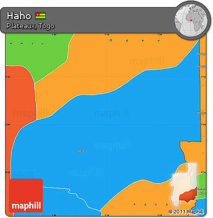 Political Simple Map of Haho