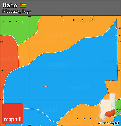 Political Simple Map of Haho