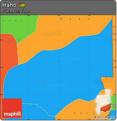 Political Simple Map of Haho