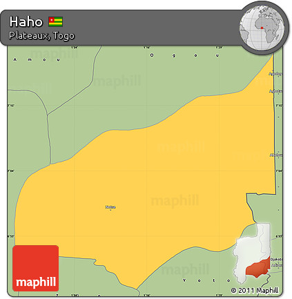 Savanna Style Simple Map of Haho