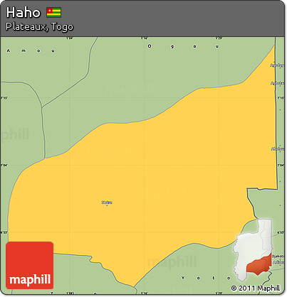 Savanna Style Simple Map of Haho
