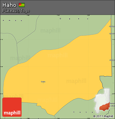Savanna Style Simple Map of Haho