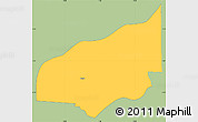 Savanna Style Simple Map of Haho, single color outside