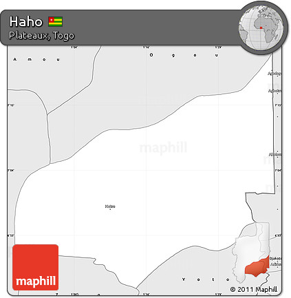 Silver Style Simple Map of Haho