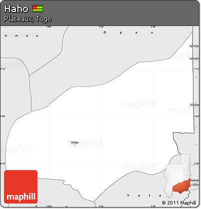 Silver Style Simple Map of Haho