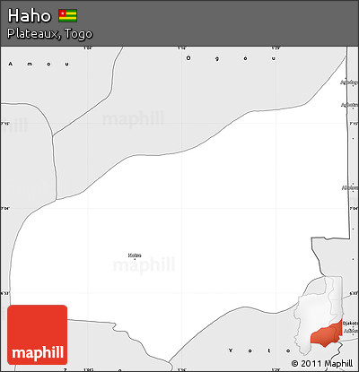 Silver Style Simple Map of Haho