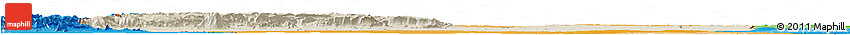 Shaded Relief Horizon Map of Plateaux, political shades outside