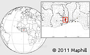 Blank Location Map of Kloto, highlighted parent region