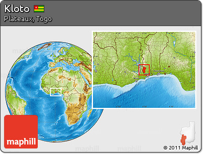 Physical Location Map of Kloto