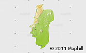 Physical Map of Kloto, single color outside