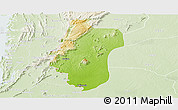 Physical Panoramic Map of Kloto, lighten
