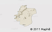 Shaded Relief Panoramic Map of Kloto, cropped outside