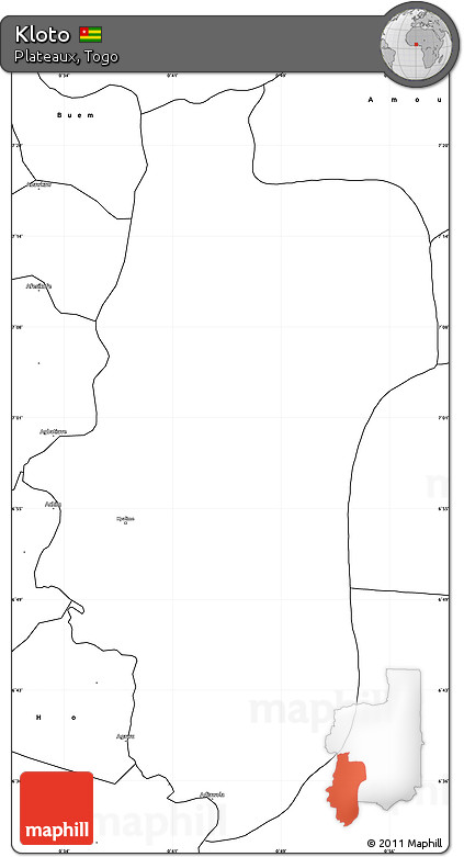 Blank Simple Map of Kloto