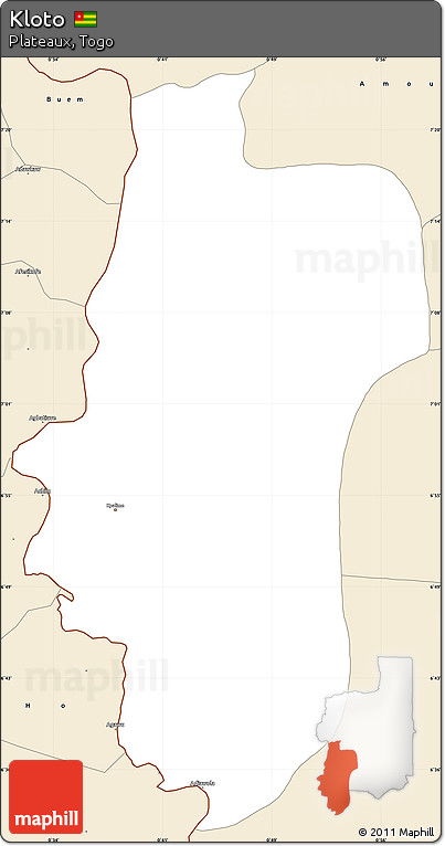Classic Style Simple Map of Kloto