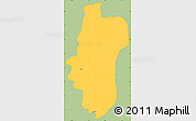 Savanna Style Simple Map of Kloto, single color outside