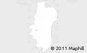 Silver Style Simple Map of Kloto, single color outside