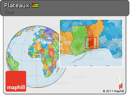 Political Location Map of Plateaux