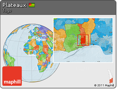 Political Location Map of Plateaux