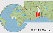 Savanna Style Location Map of Plateaux, highlighted country, within the entire country