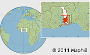 Savanna Style Location Map of Plateaux, highlighted country