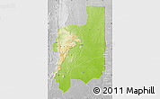 Physical Map of Plateaux, lighten, desaturated