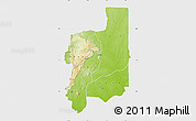 Physical Map of Plateaux, single color outside