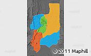 Political Map of Plateaux, darken, desaturated