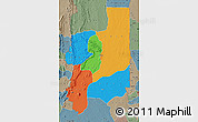 Political Map of Plateaux, semi-desaturated