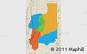 Political Map of Plateaux, shaded relief outside