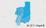 Political Shades Map of Plateaux, cropped outside