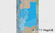 Political Shades Map of Plateaux, semi-desaturated