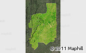 Satellite Map of Plateaux, darken, semi-desaturated