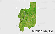 Satellite Map of Plateaux, single color outside