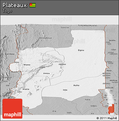 Gray Panoramic Map of Plateaux