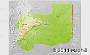 Physical Panoramic Map of Plateaux, lighten, desaturated
