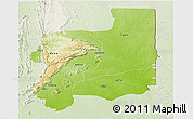 Physical Panoramic Map of Plateaux, lighten