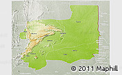 Physical Panoramic Map of Plateaux, lighten, semi-desaturated