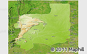 Physical Panoramic Map of Plateaux, satellite outside