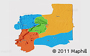 Political Panoramic Map of Plateaux, cropped outside