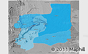 Political Shades Panoramic Map of Plateaux, desaturated