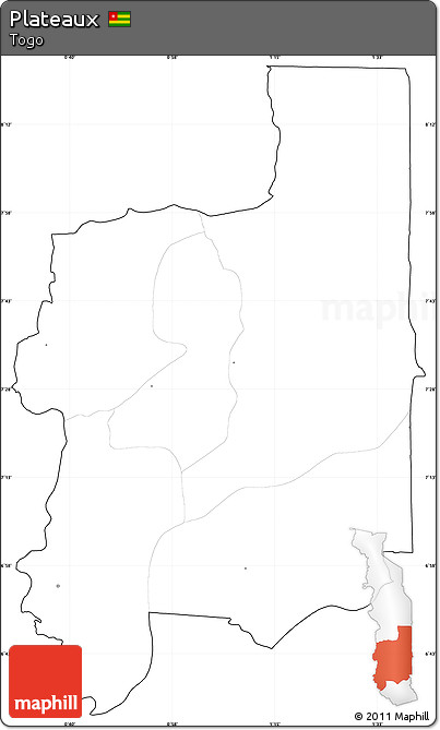 Blank Simple Map of Plateaux, cropped outside, no labels