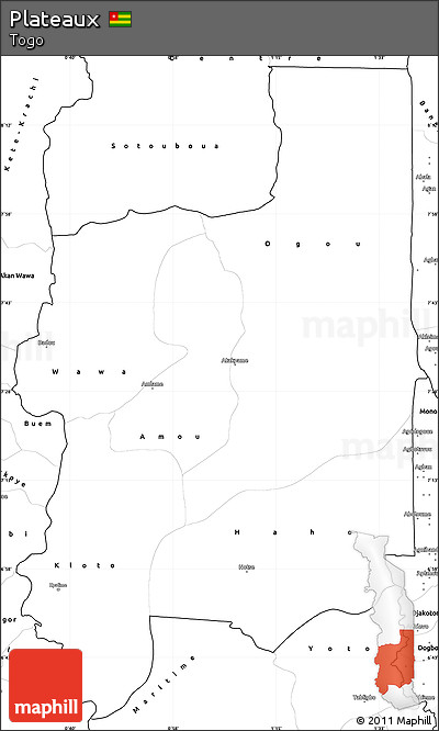Blank Simple Map of Plateaux