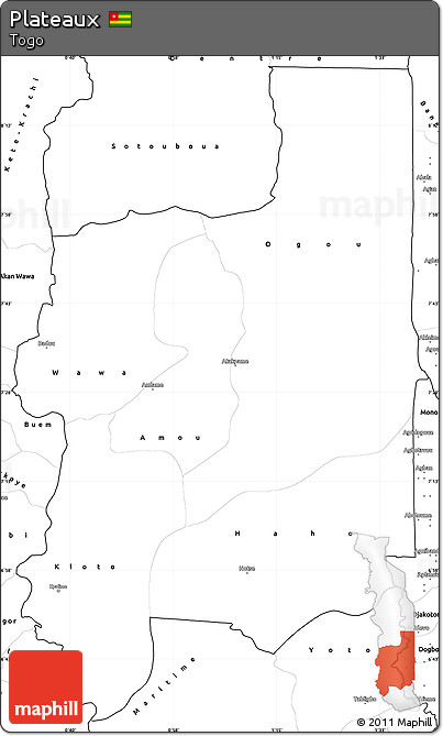 Blank Simple Map of Plateaux