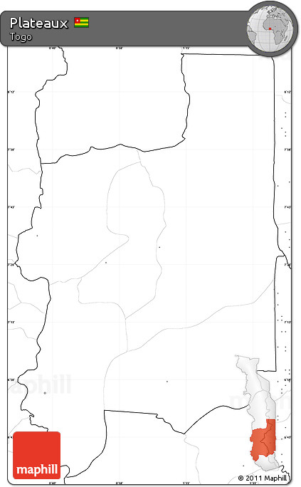Blank Simple Map of Plateaux, no labels