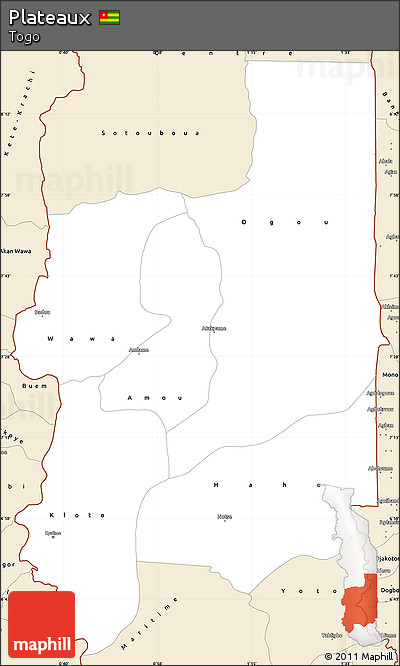 Classic Style Simple Map of Plateaux