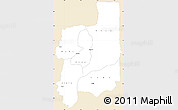 Classic Style Simple Map of Plateaux, single color outside