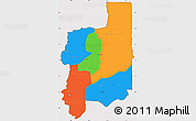 Political Simple Map of Plateaux, cropped outside